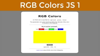 RGB Colors JS 1