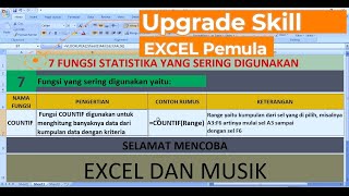 Contoh Fungsi Statistik di excel dalam ilmu pendidikan