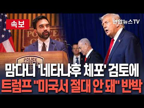[속보] 트럼프 "네타냐후, 美 체류 중 절대 체포 안 돼"… 뉴욕시장 발언에 '보호막'