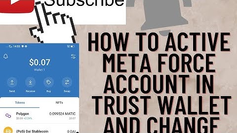How To Active Meta Force Account In Trust Wallet & Change Profile Picture