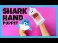 Printable shark puppet  paper crafts for kids