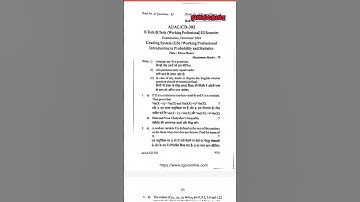 Introduction to Probability and Statistics 2024 AI/AL/CD - (302) Rgpv Question Paper