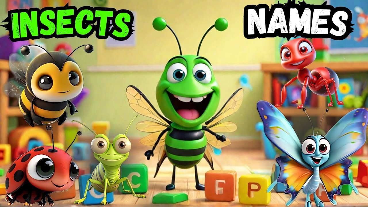 Learn Insect Names | with Fun Songs and videos for Kids!