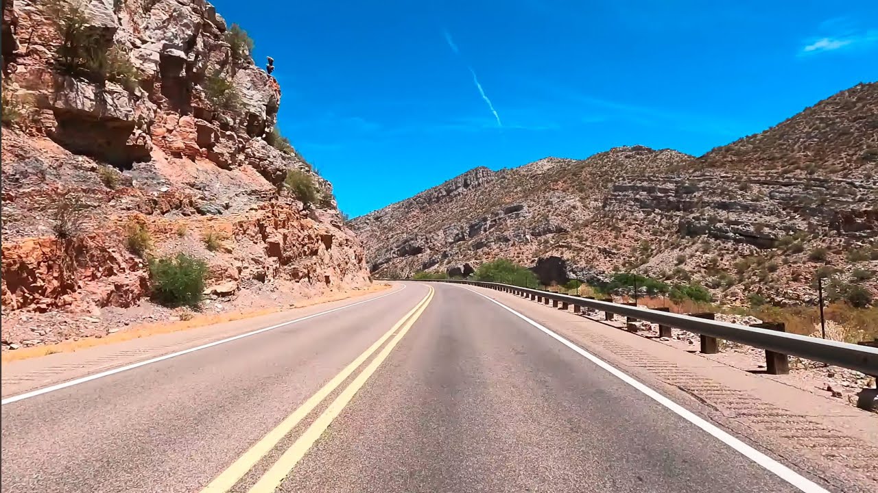 Winkelman, Arizona To Globe, Arizona In 9-1/2 Minutes Via SR-77 In 4K -- July 27th, 2025