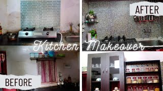 Kitchen Makeover / छोटे से नॉन मॉड्यूलर किचन को मॉड्यूलर बनाया