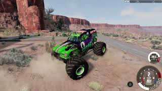 BeamNG Monster Jam Gameplay | Huge Jumps, Crashes &amp; Realistic Physics #2