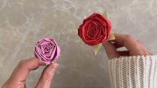 DIY Paper Rose 🌹 Easy Origami Flower Tutorial