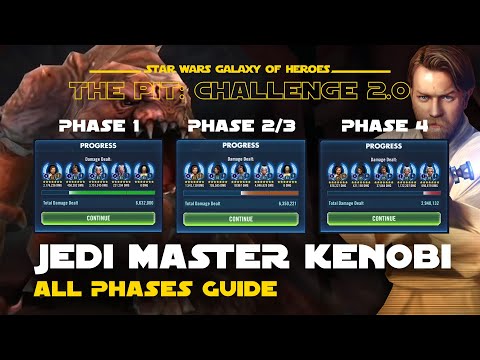 Jedi Master Kenobi JMK + CAT - The Pit Challenge Rancor Raid cPit cRancor | SWGOH