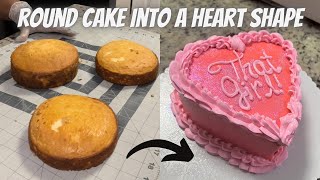 Turn Round Cakes into a Heart Shape | Heart Shaped Birthday Cake | That Girl Heart Shape Cake