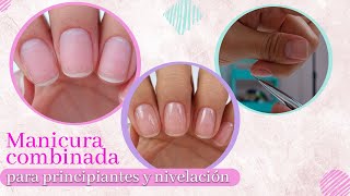 Manicura combinada y Nivelación con Base Rubber 💅//funnailstatyz