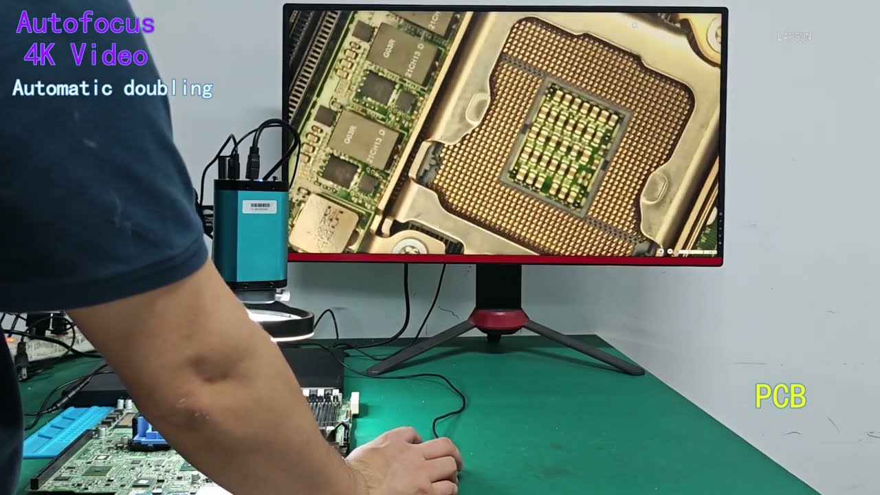 2024 NEW 4K HDMI LAN Autofocus Industry integrated Microscope Camera Optical 1X-28X For PCBA repair