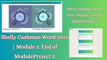 Shelly Cashman Word 2019 | Module 1: End of Module Project 2 #shellycashmanword2019 #module1
