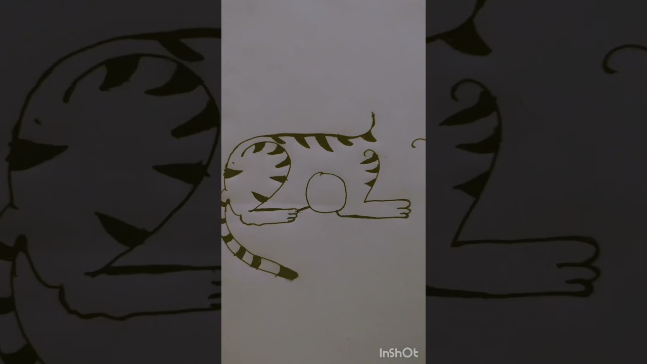 how to make tiger in easy way😍 2023 se drawing 