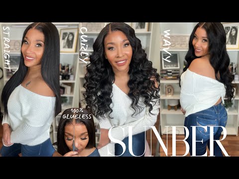 1 WIG 3 STYLES + THE ULTIMATE THROW ON AND GO GLUELESS YAKI STRAIGHT WIG| FT. SUNBER HAIR