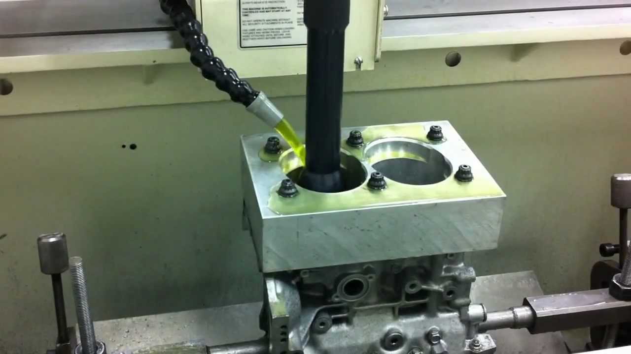 Rottler HP6A Torque Plate Honing a Sleeved Subaru EJ207 block YouTube