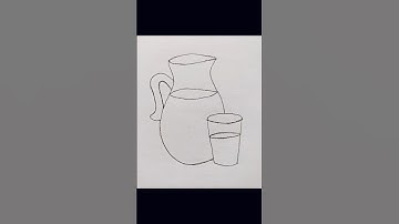 Jug Glass Easy Drawing#jug#glass#viral# shorts#youtube#drawing#video