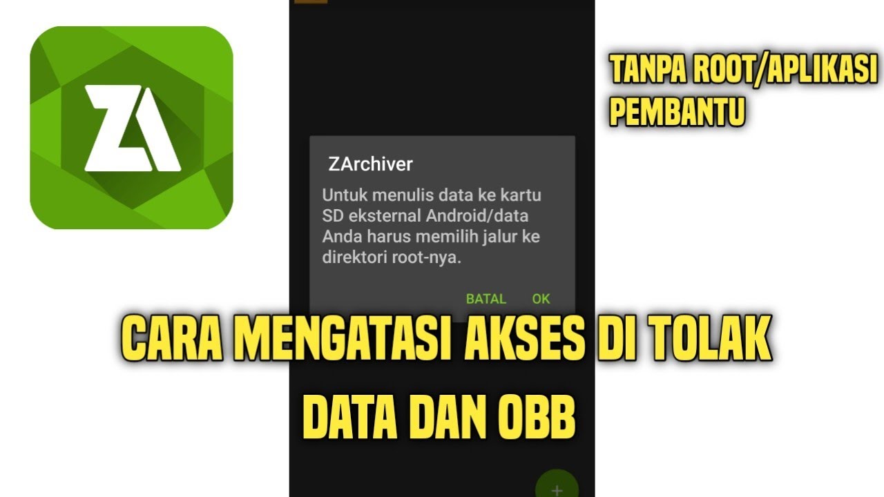 Cara Mengatasi Akses Di Tolak!! ZArchiver Tanpa Root/Aplikasi Lain