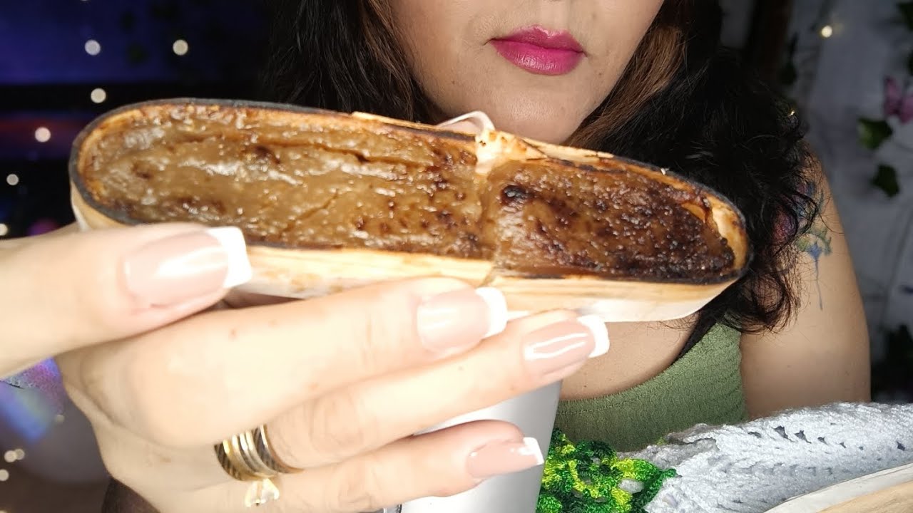 ASMR Comiendo Dulce típico de México cajeta quemada