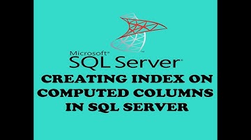 CREATING INDEX ON COMPUTED COLUMN IN SQL (URDU / HINDI)