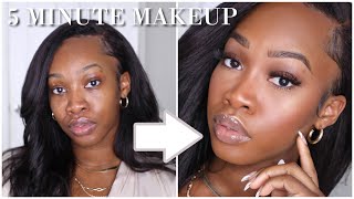 Quick \& Easy 5 MINUTE MAKEUP *TIMED* | Maya Galore