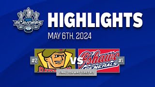 OHL Playoff Highlights: North Bay Battalion @ Oshawa Generals - Game 7 - May 6th, 2024