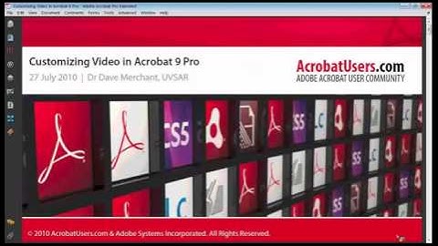 AUC Tech Talk: Customizing Video in Acrobat 9 Pro