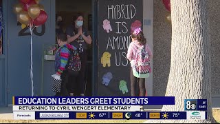 Thousands of CCSD students start hybrid learning, return to school