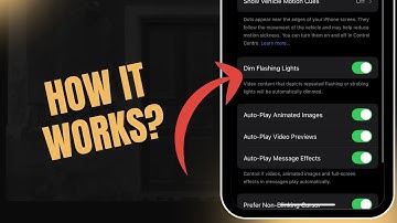 How Dim Flash lights works in iPhone IOS 18