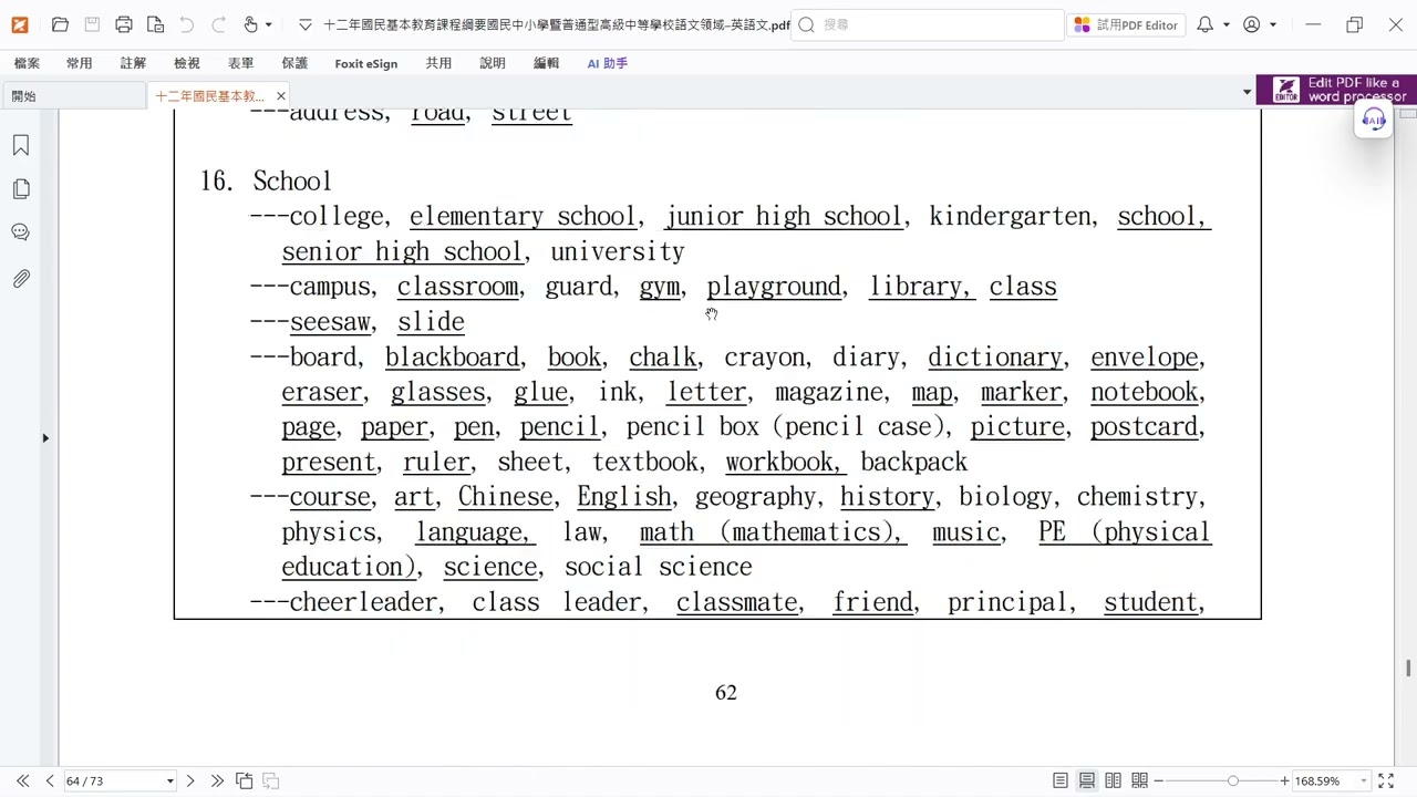 課綱單字及延伸應用07