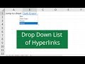 Drop Down List of Hyperlinks - Excel Hyperlinks Tip