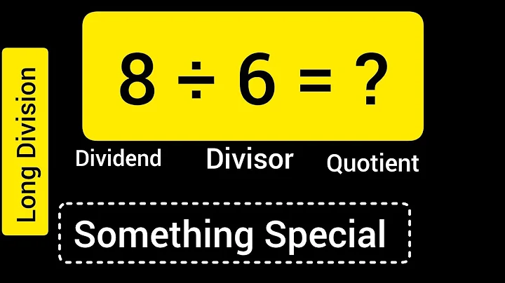 8 Divided by 6 ||8 ÷ 6 ||Long Division with One digit Divisor ||Quotient, Remainder ,Dividend