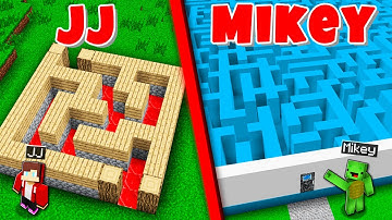 JJ vs Mikey: GIANT MAZE Build Challenge in Minecraft! Maizen
