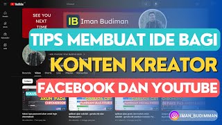 Tips ide membuat konten Facebook atau Youtube bagi pemula