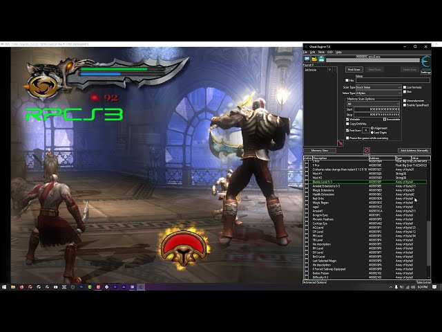 gow 3 cheat engine not working? Look here : r/rpcs3
