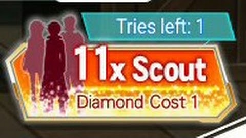 Sword Art Online Memory Defrag - 1 Diamond Cost 11x Scout and Weapon Summons