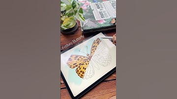 Butterfly In Procreate #digitalart #procreate #surfacepatterndesign