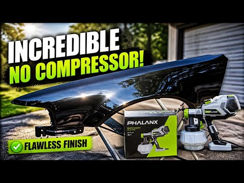 ELECTRIC HVLP SPRAY GUN PAINT JOB NO COMPRESSOR NEEDED JUST A CHEAP RUST-OLEUM PAINT JOB #phalanx
