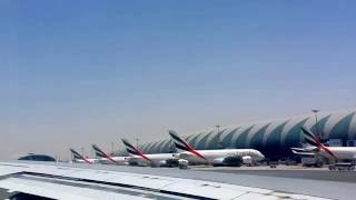 Landing at Dubai International Airport Terminal 3