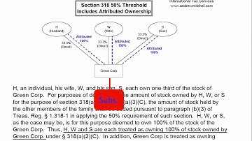 1.318-2(a), Example 2, Section 318 Attribution