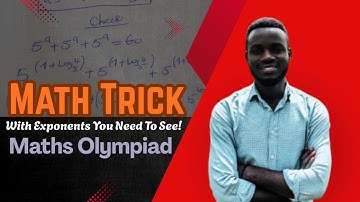 Math Trick With Exponents You Need To See! Maths Olympiad