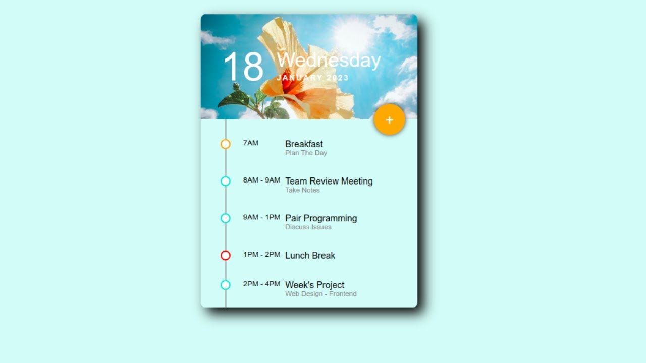 Create A Daily Plan Card With HTML & CSS - YouTube