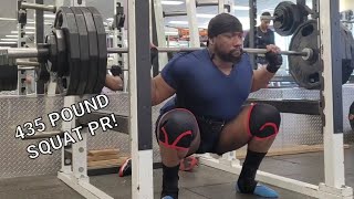 FULL 435 POUND SQUAT PR SESSION #BIGLEGS #SQUAT