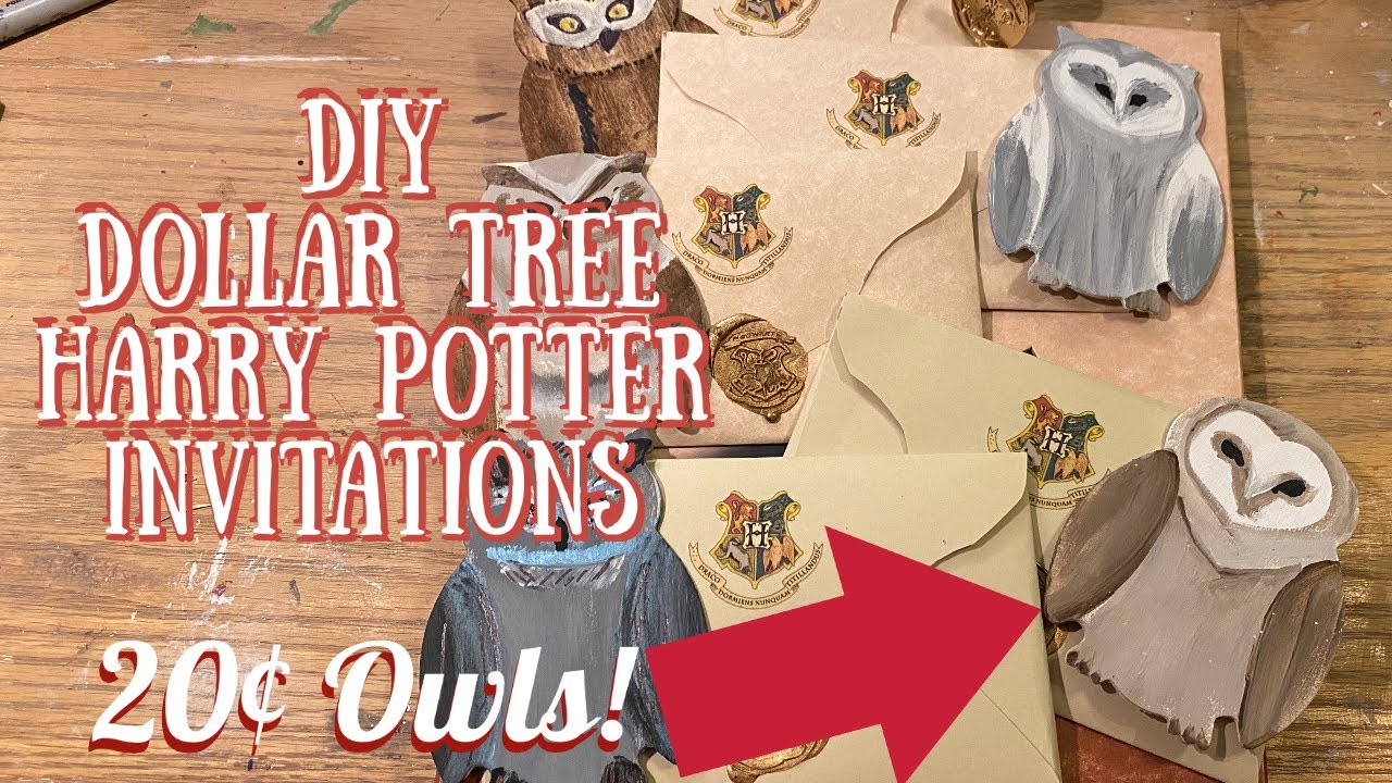Birthday Week Day 3 DIY Dollar Tree: Harry Potter Party Invitations