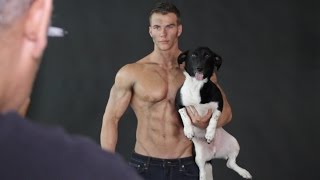 EXCLUSIVE SNEAK PEEK Behind the Scenes Louie s Legacy Pecs and Pup Calendar