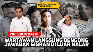 PRESIDEN PASTI MALU ? GIBRAN DITANYA WARTAWAN MALAH DIEM ⚡️ SUSU DARI SAPI INDIA KAN  KACAU