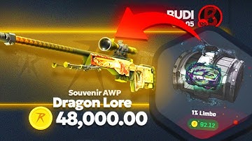 We unboxed a SOUVENIR AWP DRAGON LORE (48,000 COINS)🤑