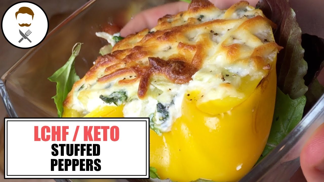 Spinach & Ricotta Stuffed Peppers The Keto Kitchen YouTube