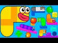 Juegos para Niños - Hungry Worm Niveles 1-22 - Juegos de Cubos Infantiles