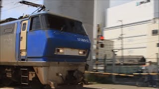 JR貨物 1086ﾚ EF200-2 代走＠北方貨物線･能勢街道踏切