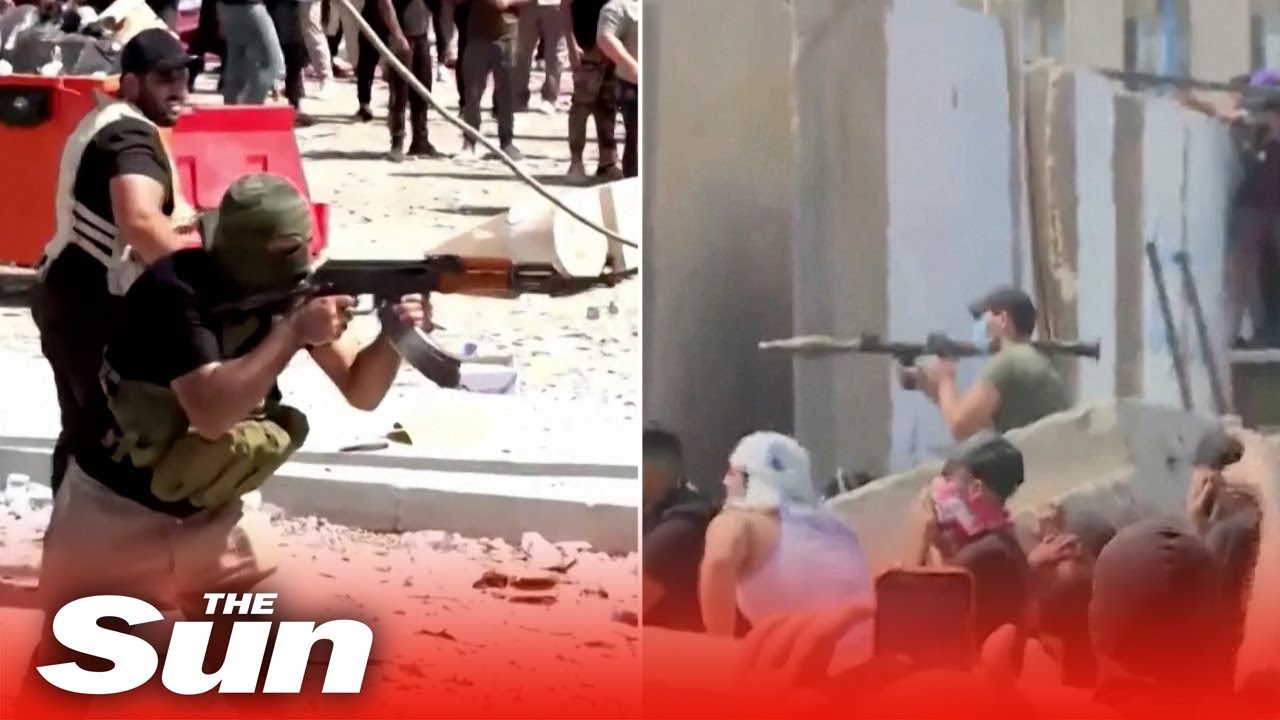 Iraqi Sadr protesters fire rocket launchers and RPGs in Baghdad violence for political control